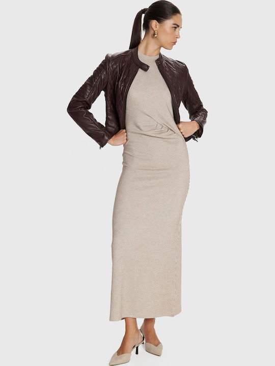 Midi Dress for Wedding / Christening Beige