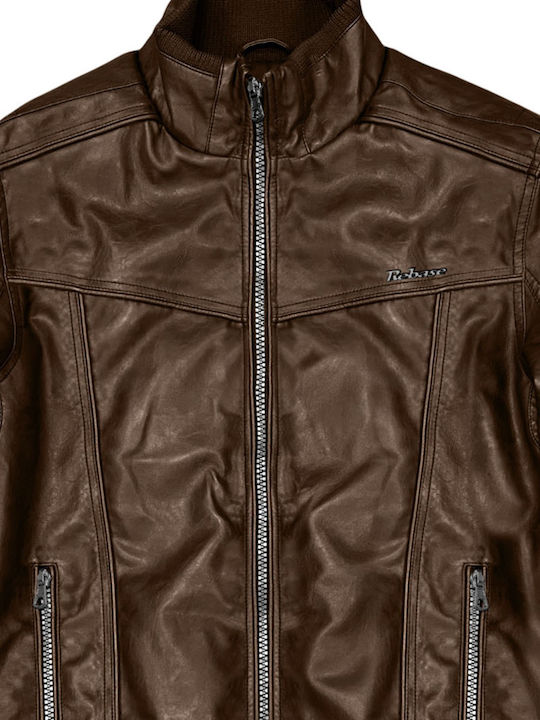 Rebase Jacke aus Kunstleder Dark Brown