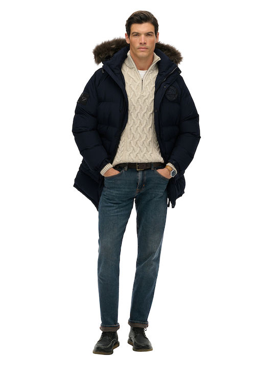 Longline Χειμωνιάτικο Μπουφάν Puffer Blue
