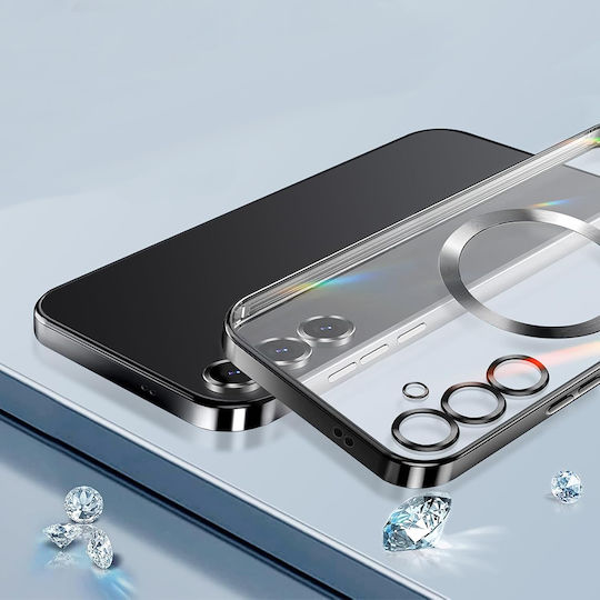 Techsuit Luxury Crystal Umschlag Rückseite Silikon Rosa (Galaxy S25 FE)