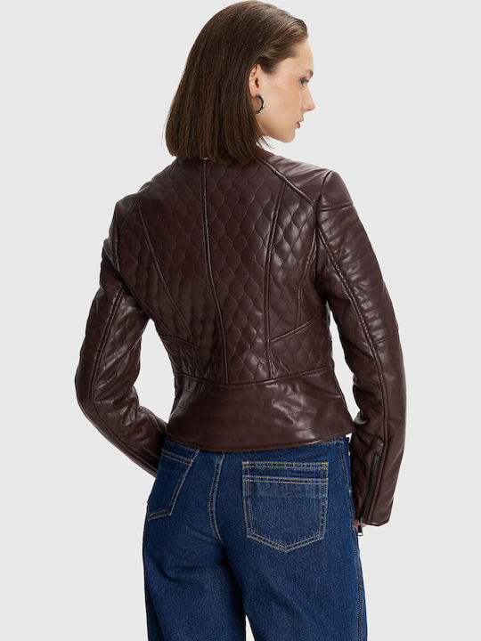 Damen Bikerjacke Brown