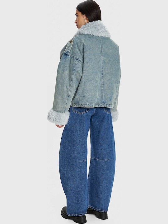 Jachetă de femei din denim Blue