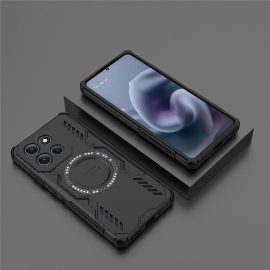 Techsuit Umschlag Rückseite Kunststoff Schwarz (Moto G86)