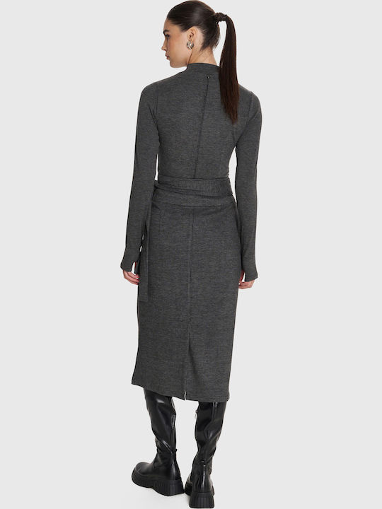 Midi Fustă Gray