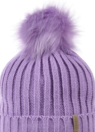 Beanie Frauen Beanie Gestrickt in Flieder Farbe