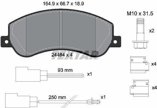 Textar Bremsbelag Vorne 4Stück für Ford Transit
