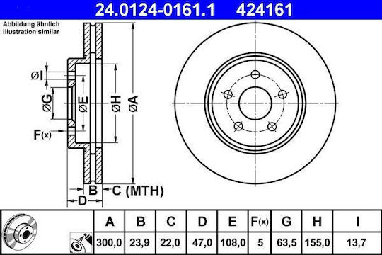 Ford Mondeo III B5Y ATE 24012401611 Bremsscheibe