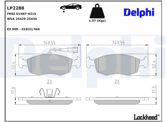 Delphi Plăcuță de frână pentru Bentley Continental