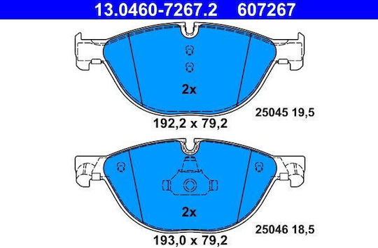 Bmw 5 F10 F18 Ate 13046072672 Brake Pads