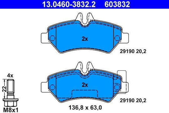 Brake Pads Vw Crafter 30-35 Bus 2e Ate 13046038322