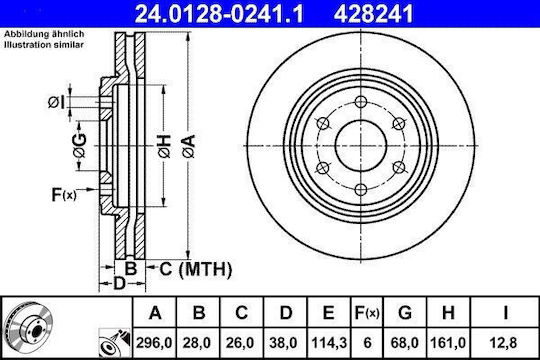 Brake Disc Nissan Navara D40 Ate 24012802411