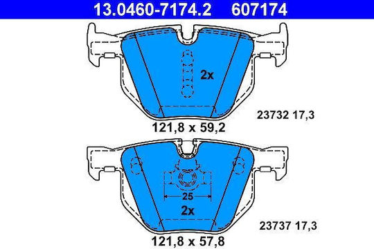Bmw 5 E60 Ate 13046071742 Brake Pads