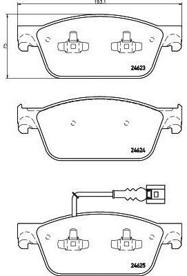Brake Pads Front T5 Cxe Cfc Caa 7e0-698-151-pagid