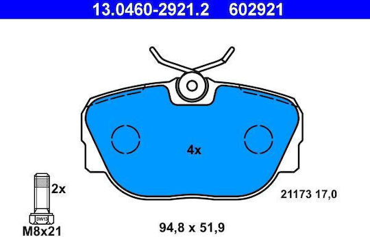 Bmw 3 Кабриолет E30 Ate 13046029212 Спирачни накладки