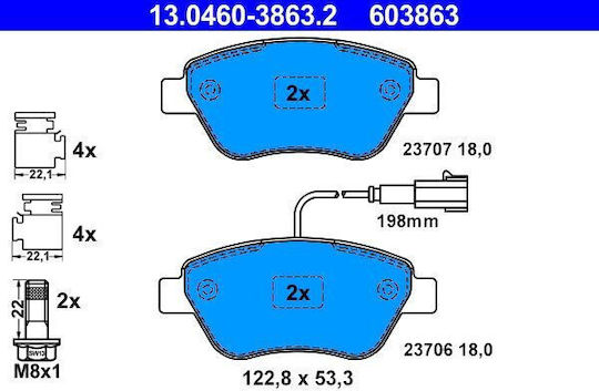 Brake Pads Alfa Romeo Mito 955 Ate 13046038632