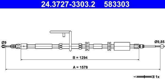 Handbrake Cable Land Rover Freelander 2 Lf Fa Ate 24372733032