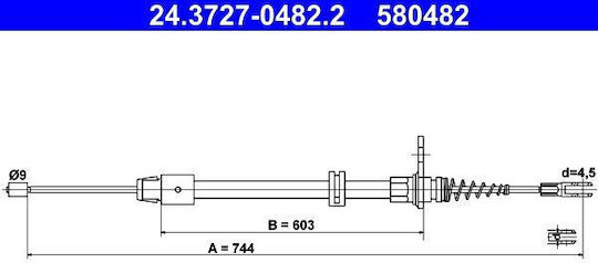 Handbrake Cable Mercedes-benz Glk-class X204 Ate 24372704822