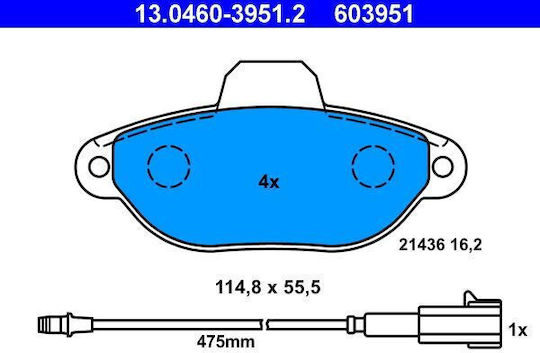 Fiat Punto 176 Ate 13046039512 Bremsbeläge