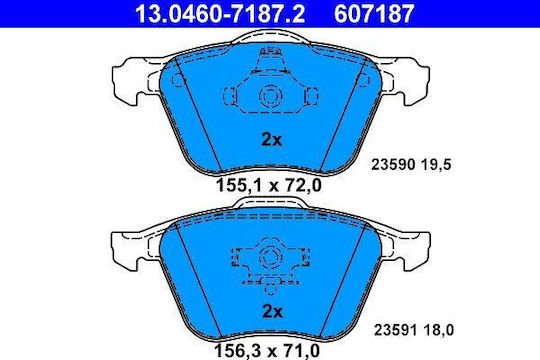 Volvo S60 I Ate 13046071872 Brake Pads