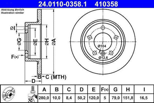 Дискови спирачки Mini Countryman R60 Ate 24011003581