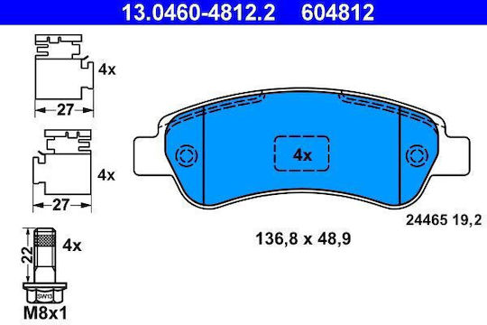 Citroen Jumper Bus Brake Pads Ate 13046048122