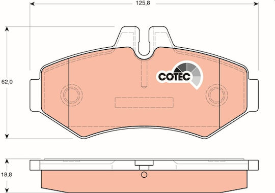 Trw Rear Brake Pads Mercedes Volkswagen Gdb1399