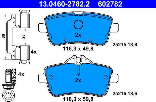Brake Pads Mercedes-benz Gl-class X166 Ate 13046027822