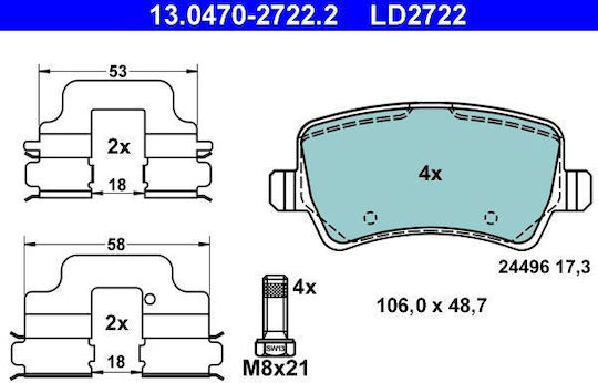 Bremsbeläge Ford Galaxy Wa6 Ate 13047027222