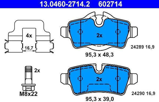 Brake Pads Mini Mini R56 Ate 13046027142