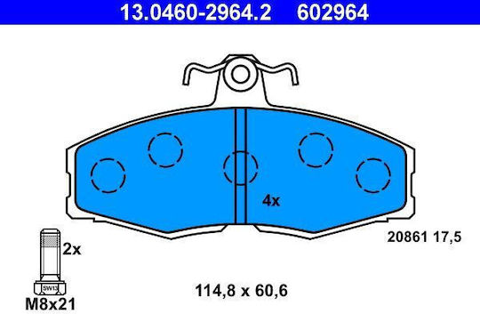 Skoda Felicia I 6u1 Ate 13046029642 Brake Pads