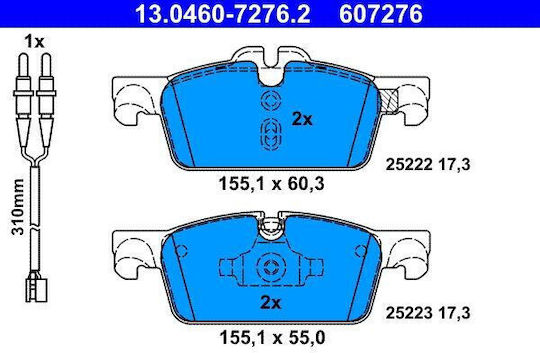 Brake Pads Peugeot 508 Ate 13046072762
