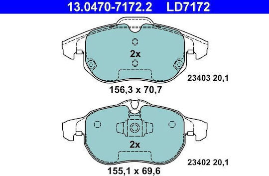 Накладки за спирачки Fiat Croma 194 Ate 13047071722