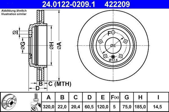 Bmw 3 E46 Ate 24012202091 Дискови спирачки