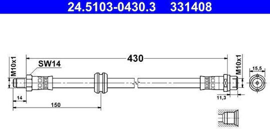 Bmw 3 E36 Ate 24510304303 Спирачен маркуч
