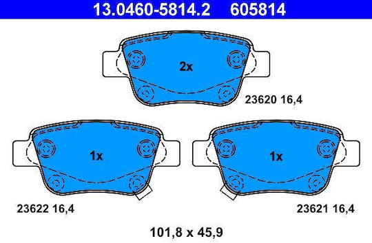 Toyota Avensis T25 Ate 13046058142 Brake Pads