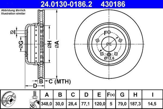 Bmw 5 E60 Ate 24013001862 Дискови спирачки