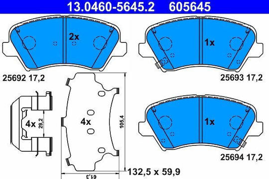 Hyundai Elantra Md Ud Ate 13046056452 Brake Pads