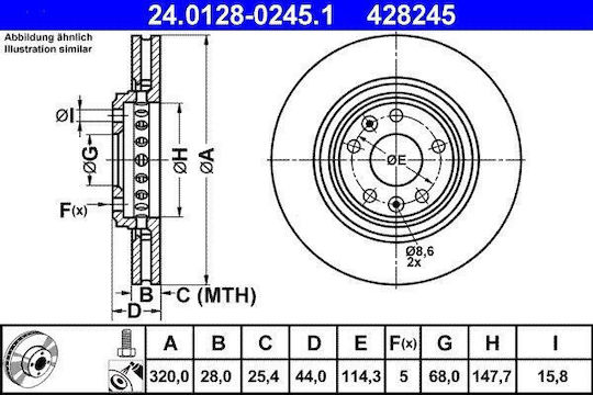 Renault Clio Iv Brake Disc Ate 24012802451