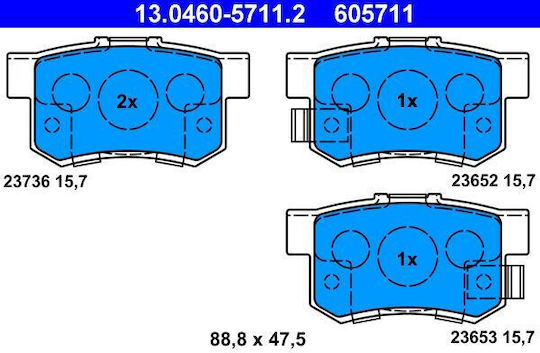 Brake Pads Honda Accord Vii Cl Ate 13046057112