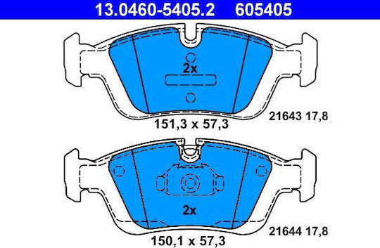Plăcuțe de frână Ate pentru Bmw 3 E36, cod 13046054052