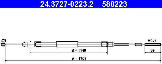 Cablu frână de mână Bmw 3 E46 Ate 24372702232
