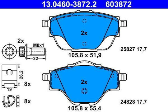 Brake Pads Citroen C4 Grand Picasso Ii Ate 13046038722