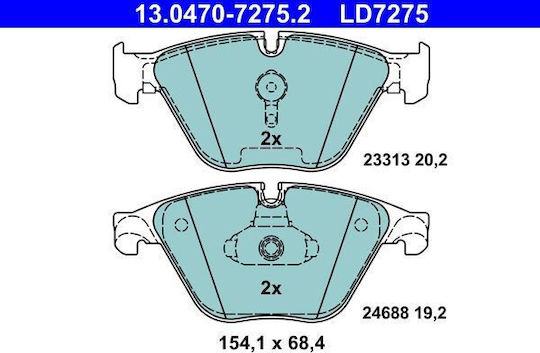 Bmw 5 F10 F18 Ate 13047072752 Спирачни накладки