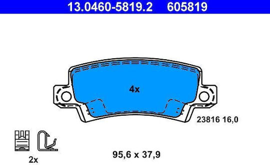 Placute de frana Ate pentru Toyota Corolla Cde12 Zze12 Nde12 Zde12 13046058192