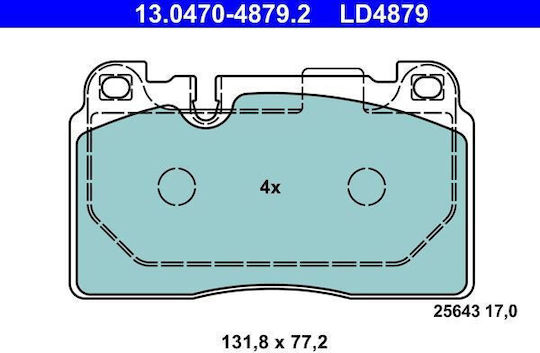 Накладки за спирачки Audi A7 Sportback 4ga 4gf Ate 13047048792