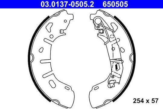 Set Brake Pads Fiat Doblo Closed Body Combi 263 Ate 03013705052