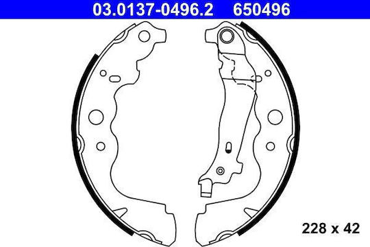 Set Brake Shoes Dacia Dokker Ate 03013704962