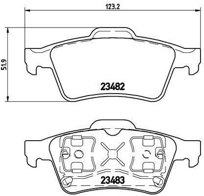 Brake Pads Nissan Primera P12 Brembo P59044