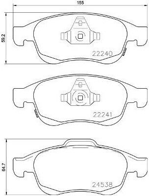 Plăcuțe de frână Brembo Fiat 500x 334