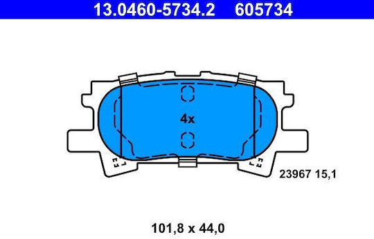 Brake Pads Lexus Rx Mhu3 Gsu3 Mcu3 Ate 13046057342